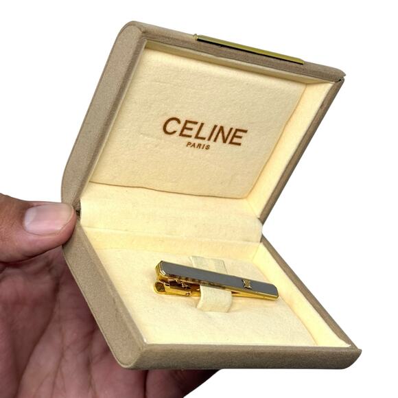Celine Two-Tone Tie Clip - Picture 5 of 11